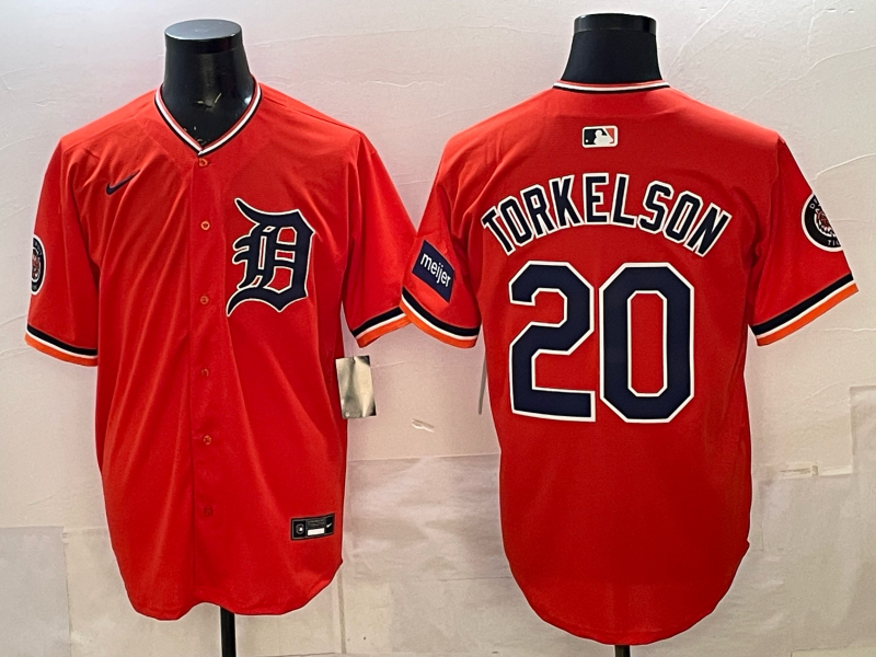 Men Detroit Tigers Torkelson orange Game Nike MLB Jersey 2026001->detroit tigers->MLB Jersey
